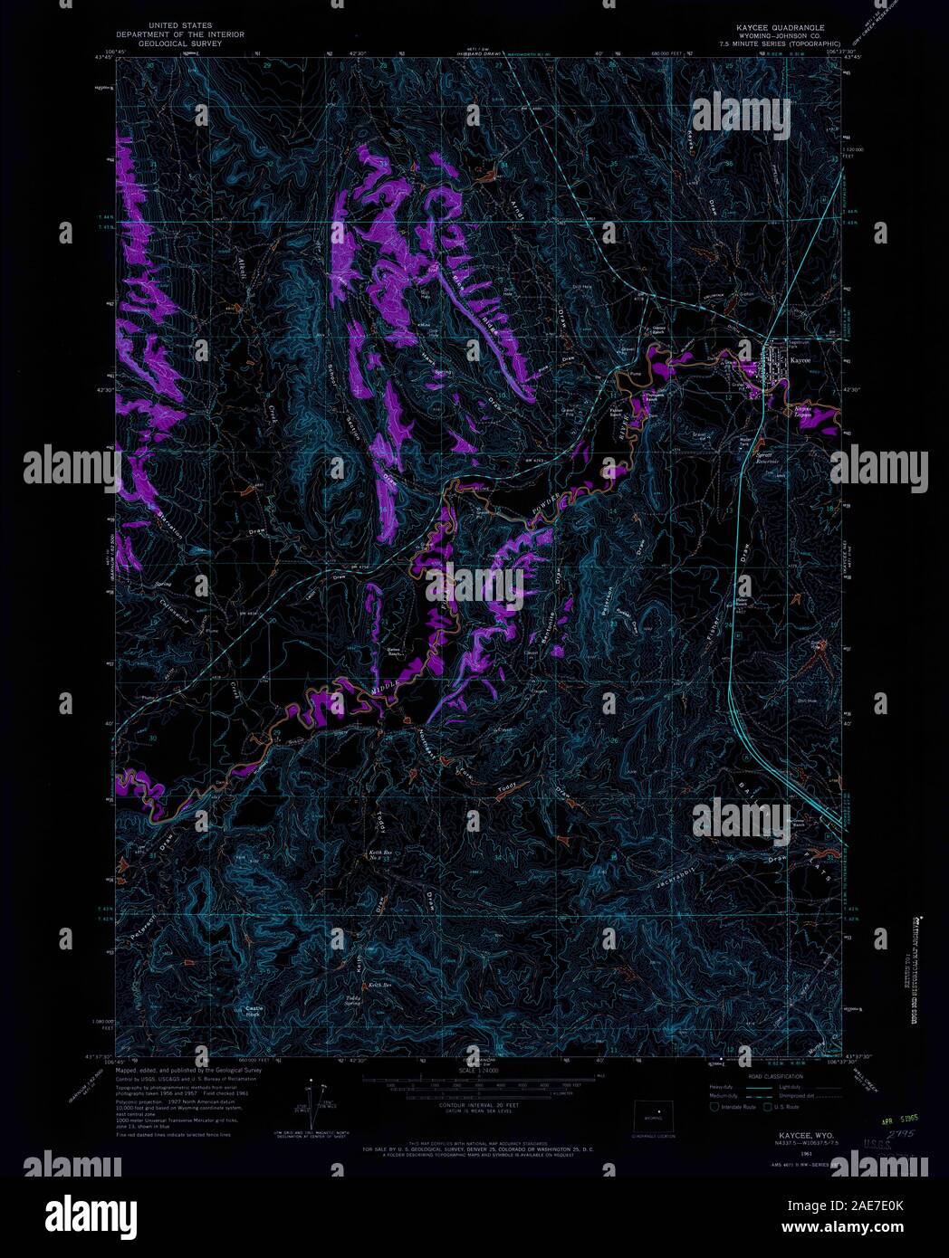 Map of kaycee hires stock photography and images Alamy