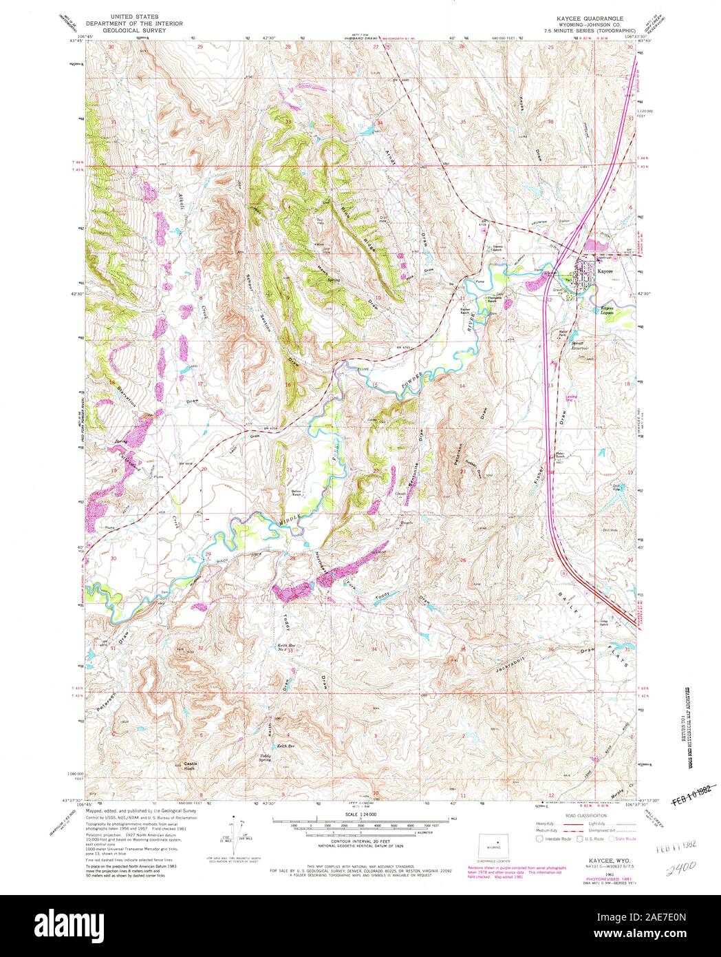 Map of kaycee High Resolution Stock Photography and Images Alamy