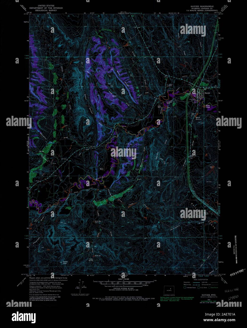 Map of kaycee hires stock photography and images Alamy