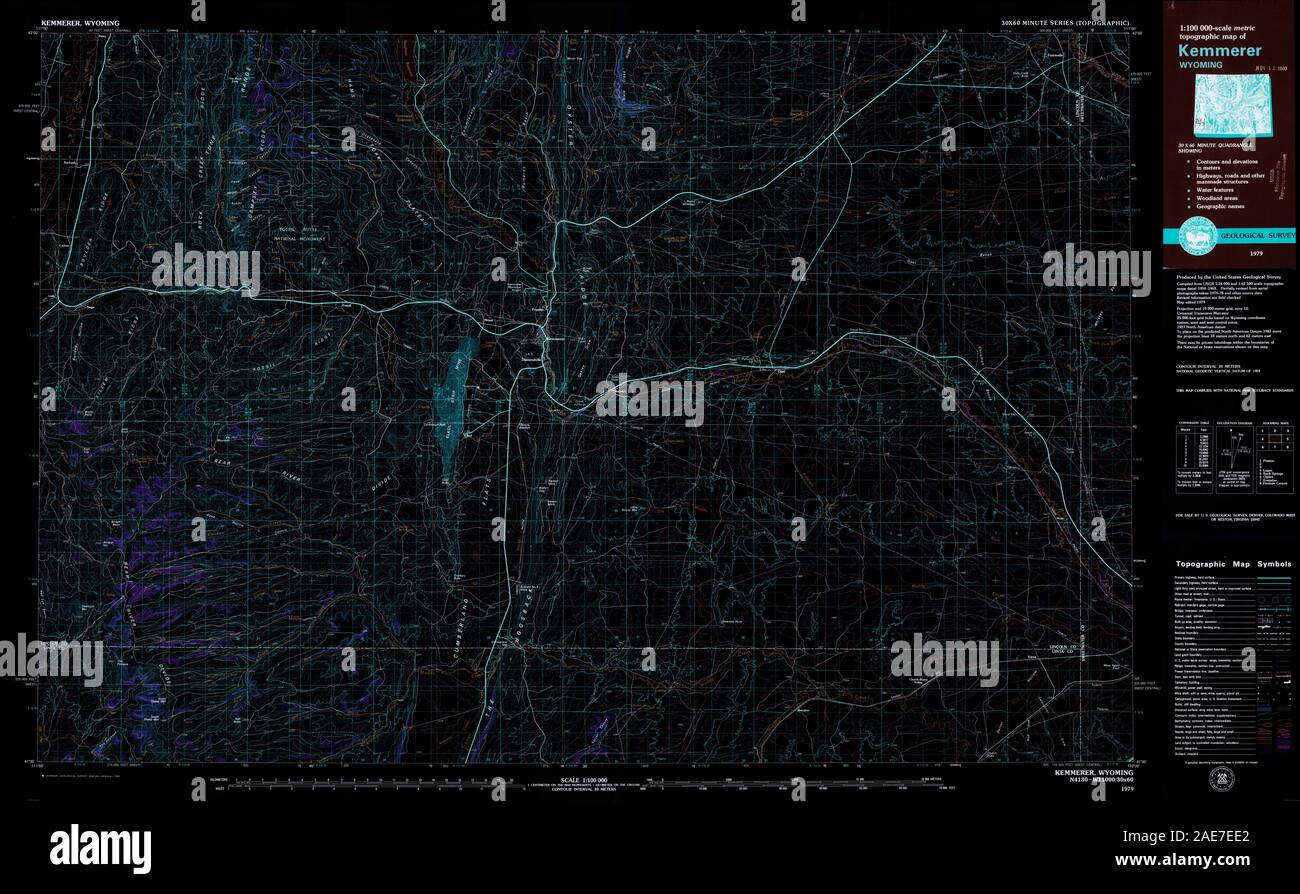 Map of kemmerer hires stock photography and images Alamy