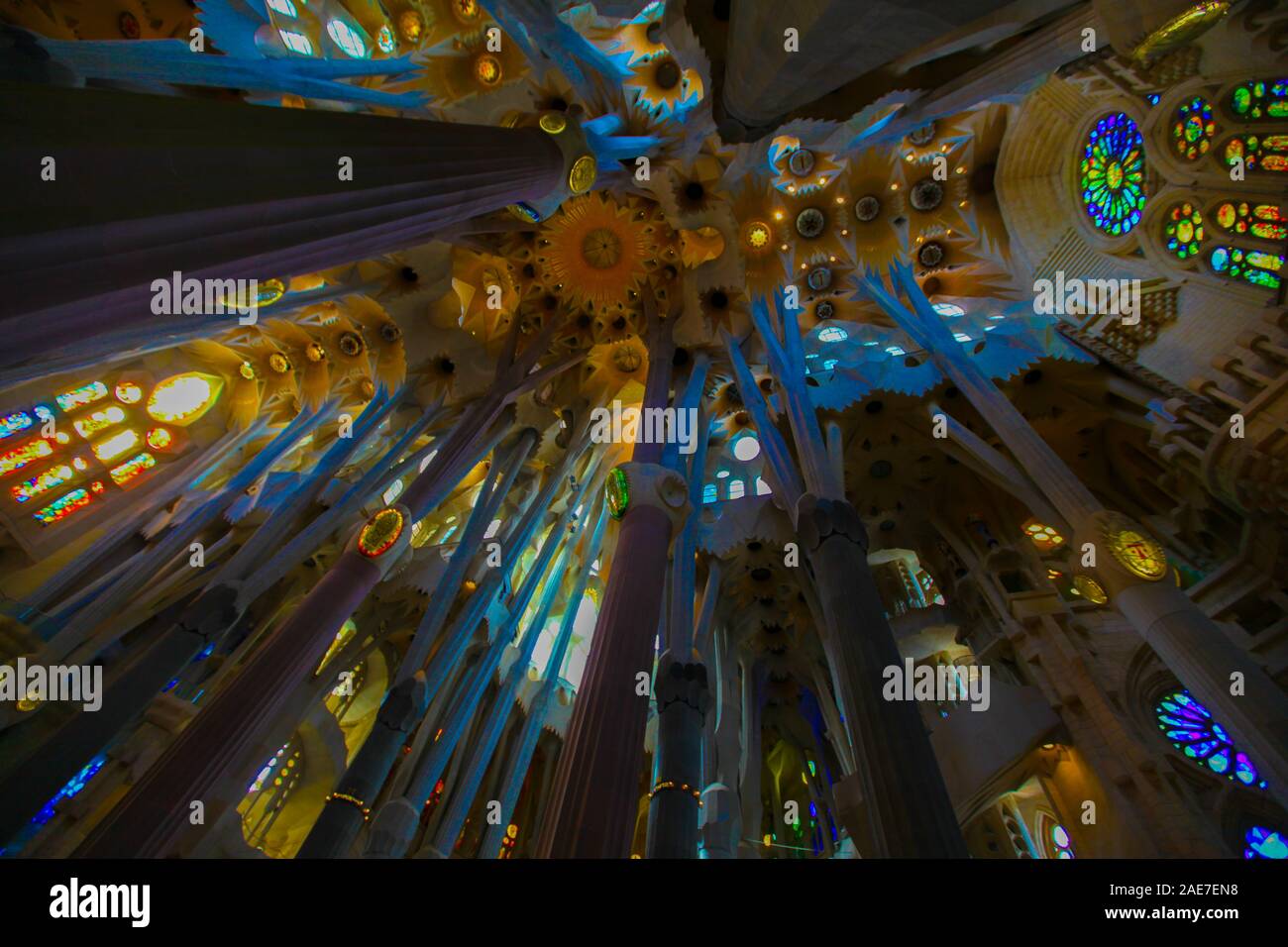 Ceiling of sagrada familia hi-res stock photography and images - Alamy