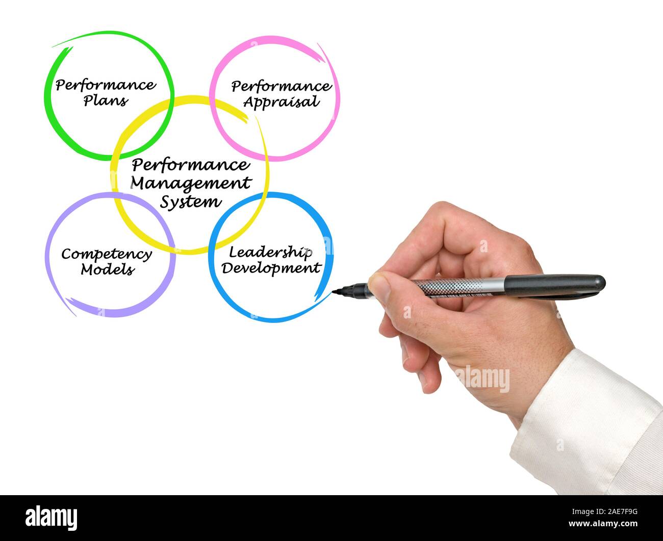 Diagram of Performance Management System Stock Photo - Alamy