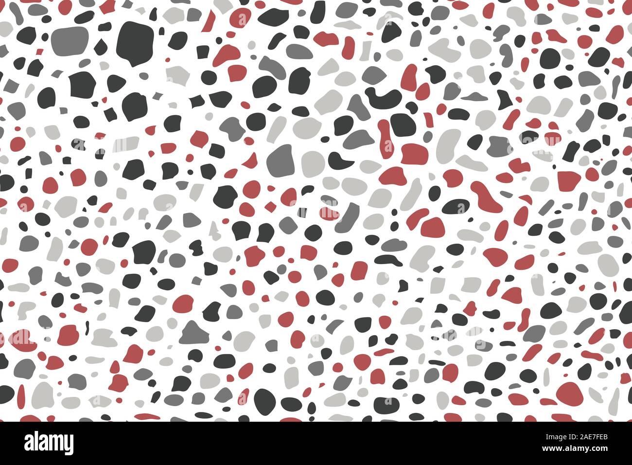 Terrazzo, seamless pattern, vector marble texture stone background Stock Vector