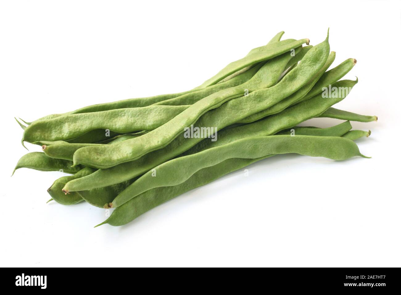 Raw Runner Beans Isolated On White Stock Photo Alamy