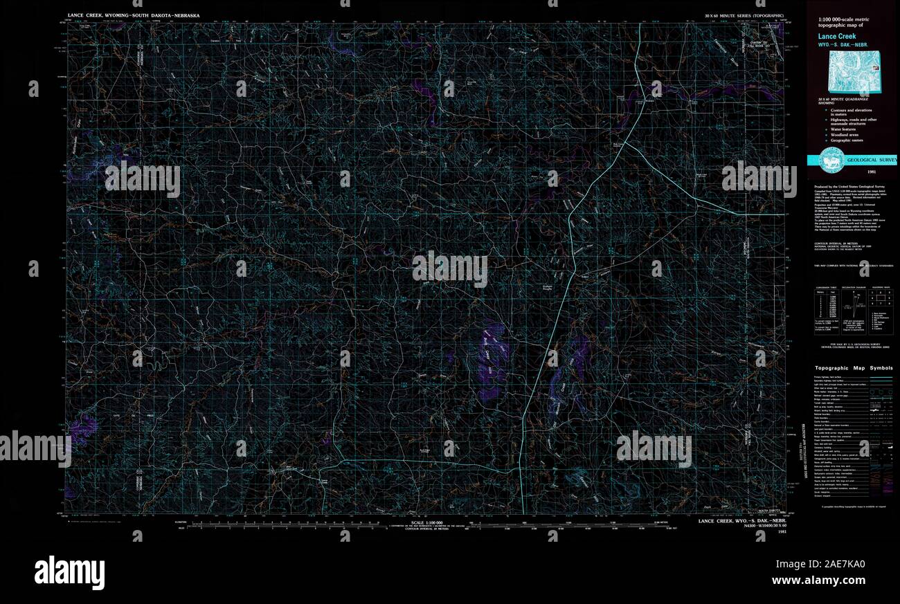 WY Lance Creek 342343 1981 100000 Inverted Restoration Stock Photo Alamy