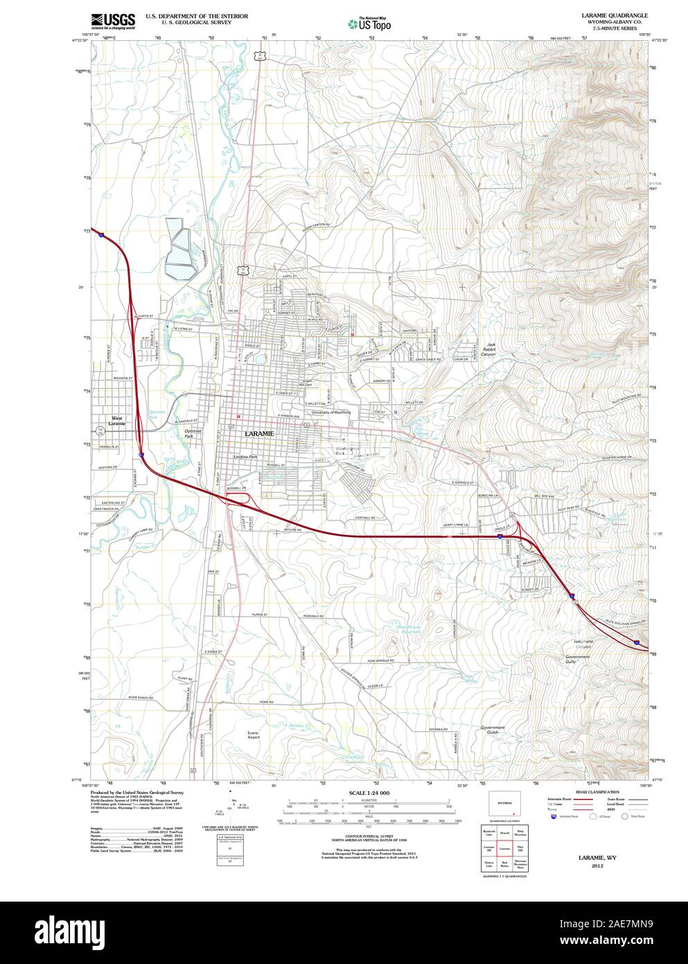 Map of laramie hires stock photography and images Alamy
