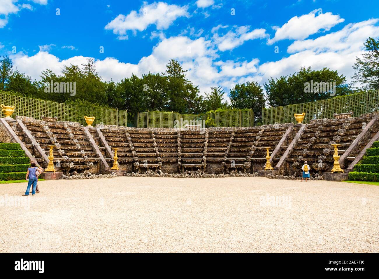 Great Panoramic View Of The Salle De Bal Or Bosquet Des Rocailles In Great Panoramic View Of The Salle De Bal Or Bosquet Des Rocailles In