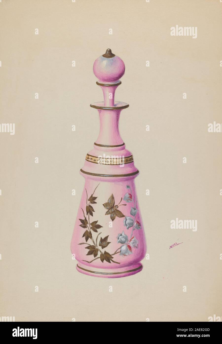 Toilet Bottle; circa 1937 date Charles Moss, Toilet Bottle, c 1937