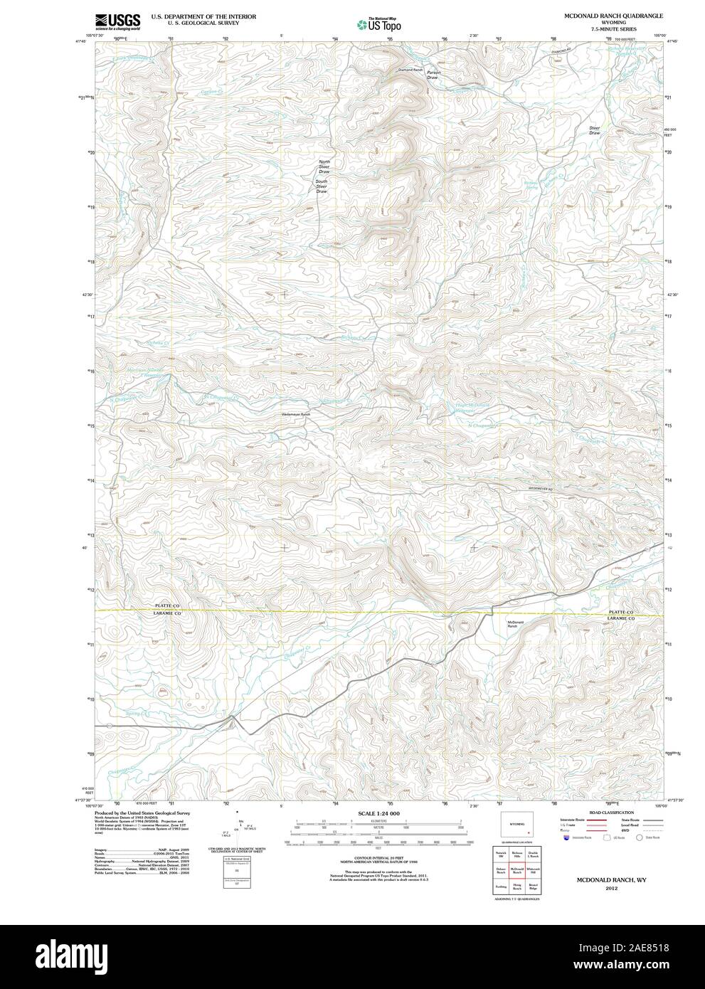 Midland Wyoming Ranch Map.pdf Mcdonald ranch hi-res stock photography and images - Alamy