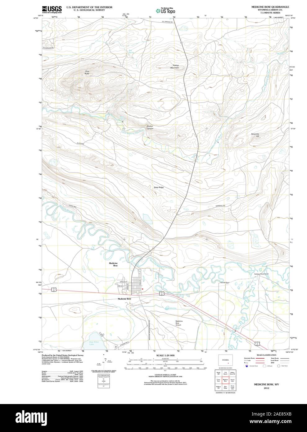 Map of medicine bow Cut Out Stock Images & Pictures Alamy
