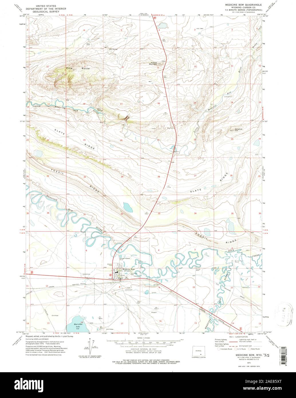 Map of medicine bow Cut Out Stock Images & Pictures Alamy