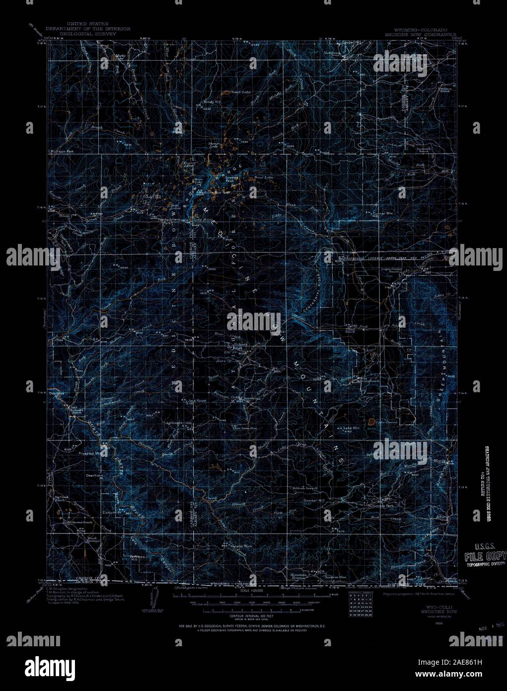 Map of medicine bow hires stock photography and images Alamy