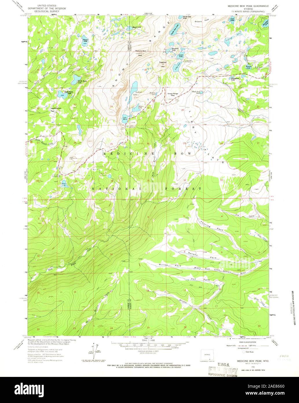 Map of medicine bow hi-res stock photography and images - Alamy