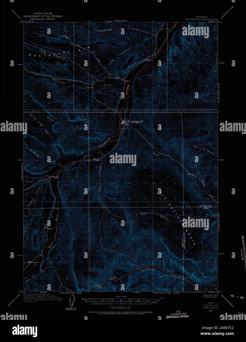 Meeteetse map hires stock photography and images Alamy