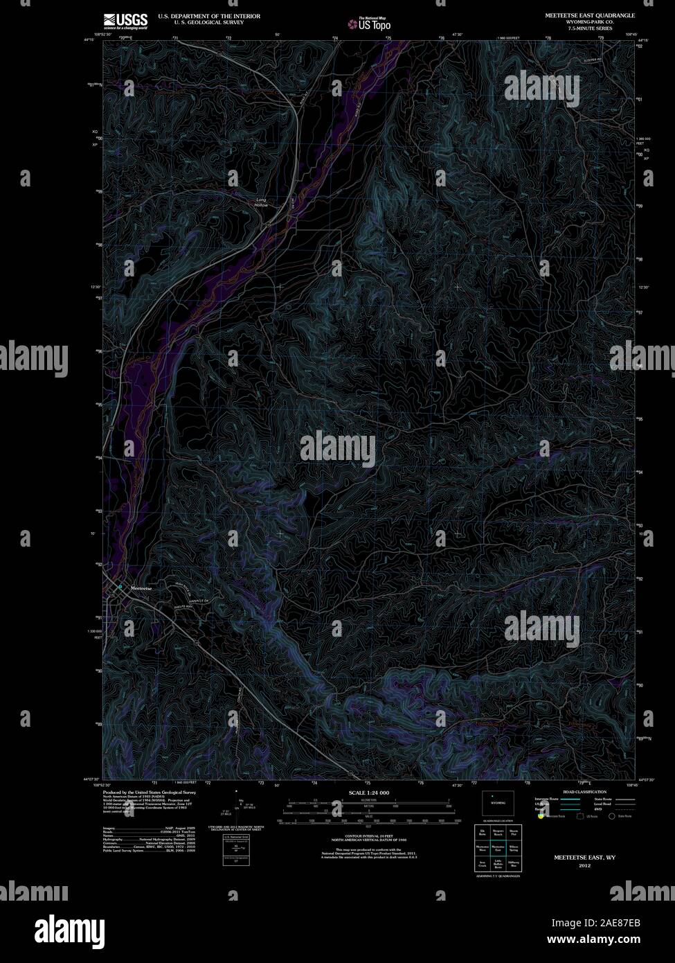 Map of meeteetse hires stock photography and images Alamy