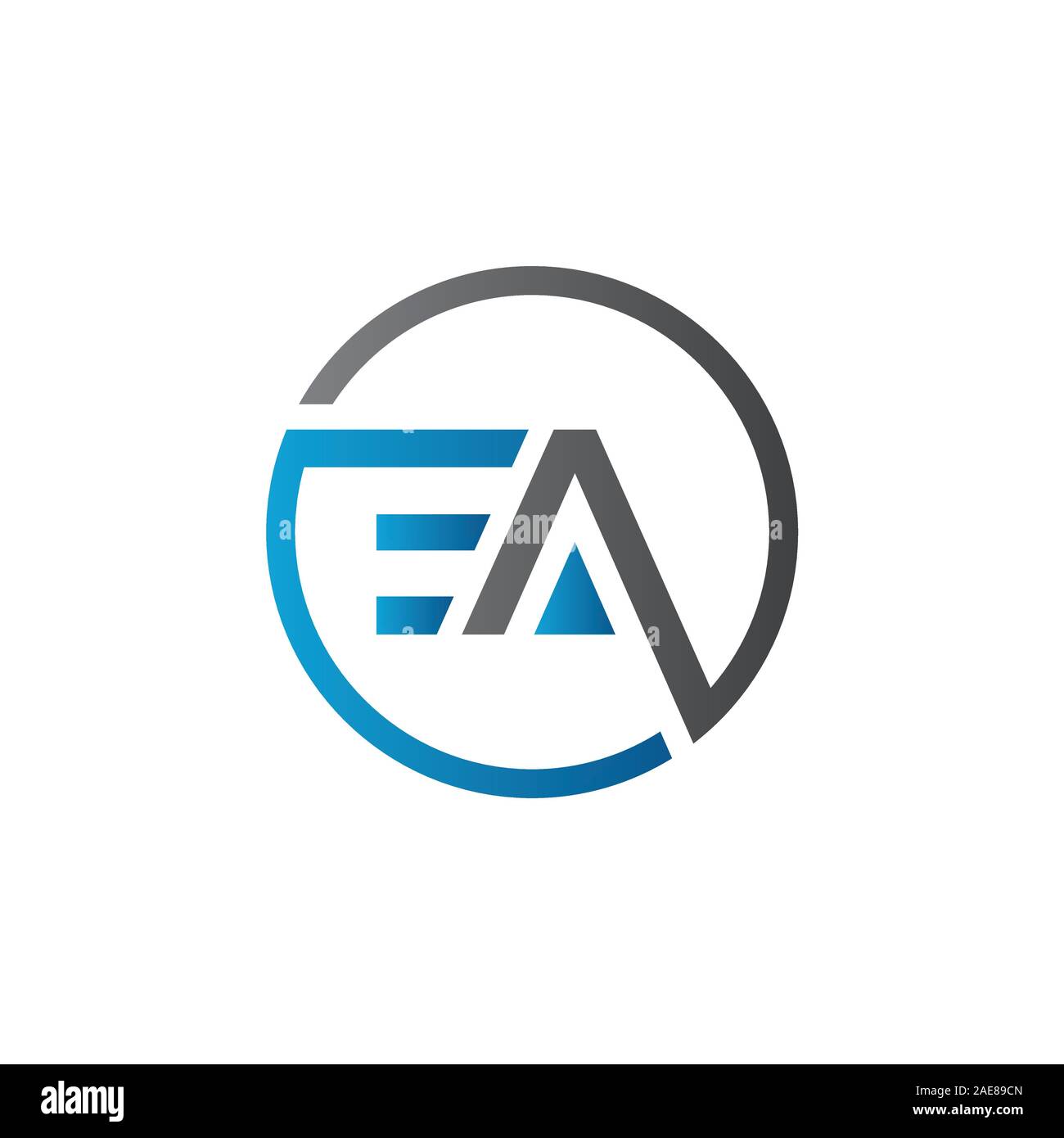 Initial EA Letter Linked Logo. Creative Letter EA Modern Business Logo Vector Template. Initial EA Logo Template Design Stock Vector
