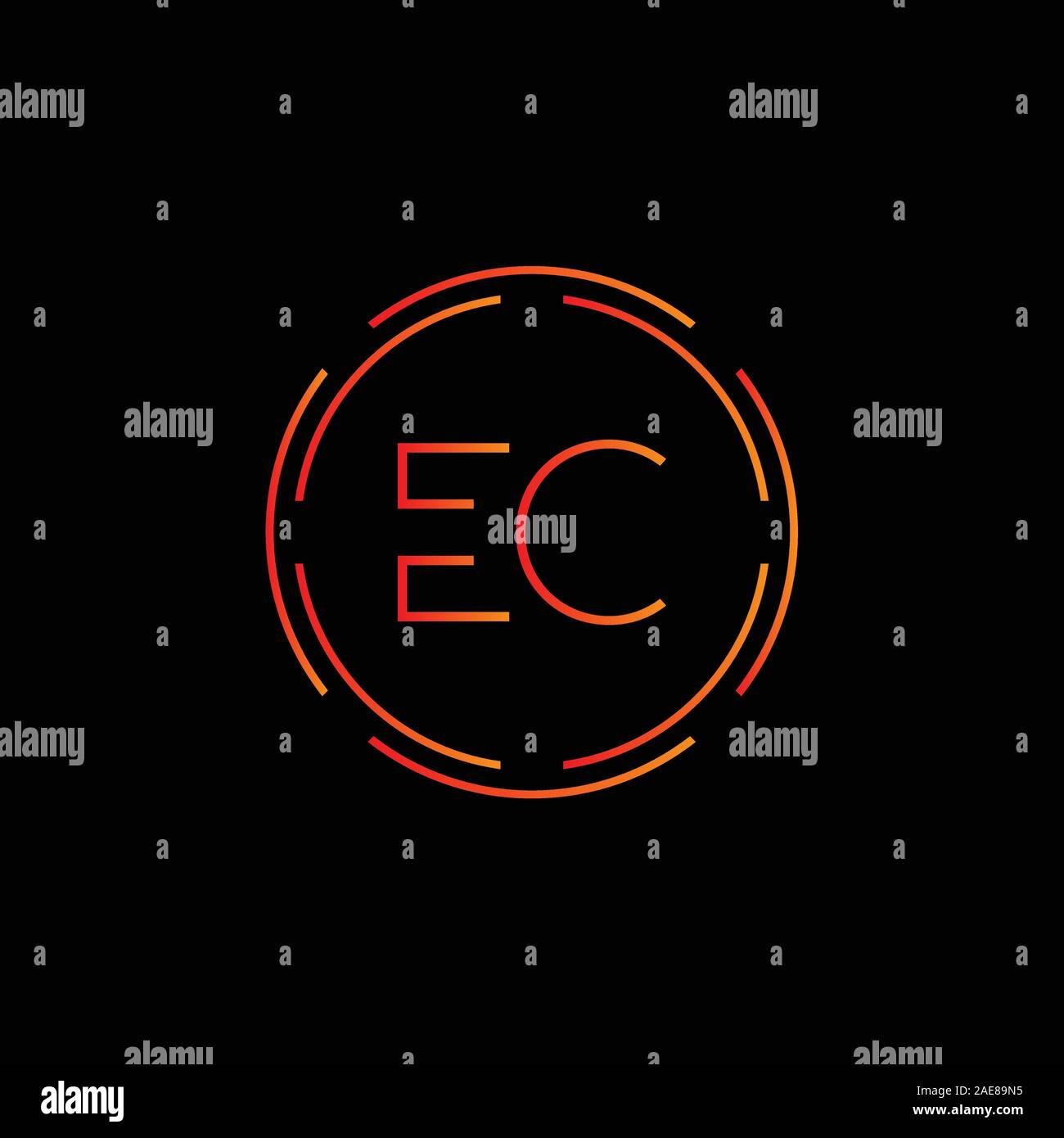 Initial EC Letter Linked Logo. Creative Letter EC Modern Business Logo Vector Template. Initial EC Logo Template Design. Stock Vector