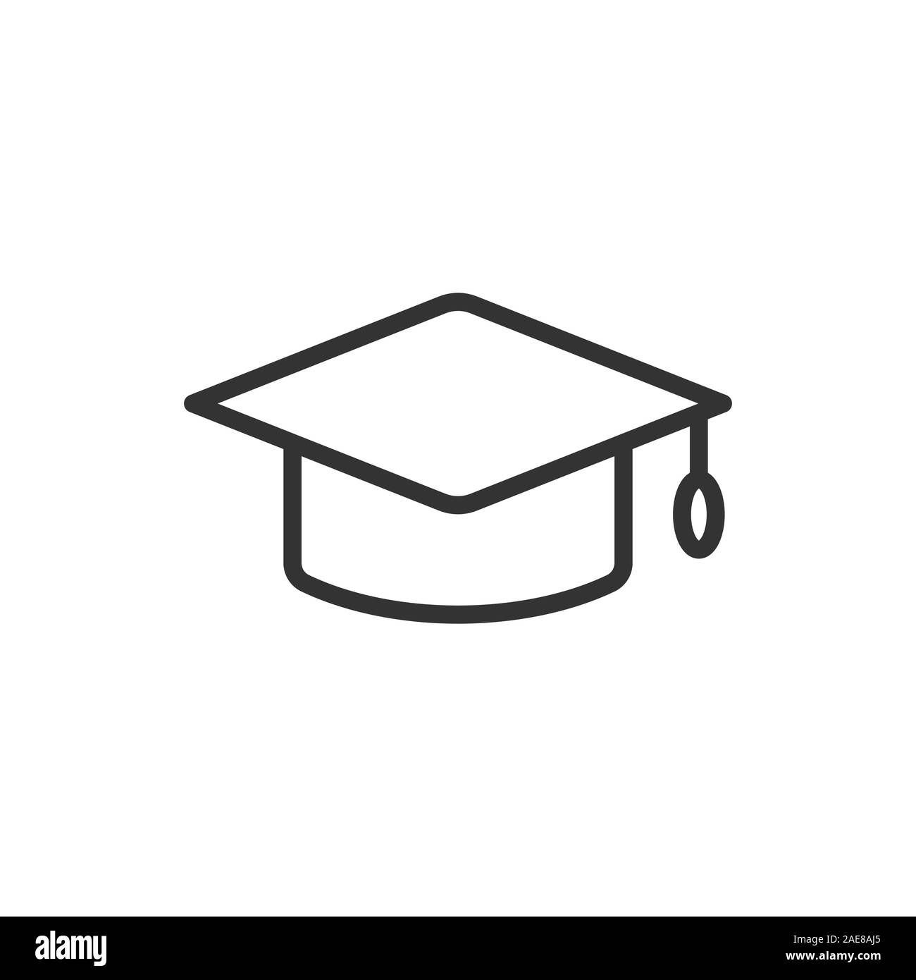 Graduation hat icon in flat style. Student cap vector illustration on white  isolated background. University business concept Stock Vector Image & Art -  Alamy