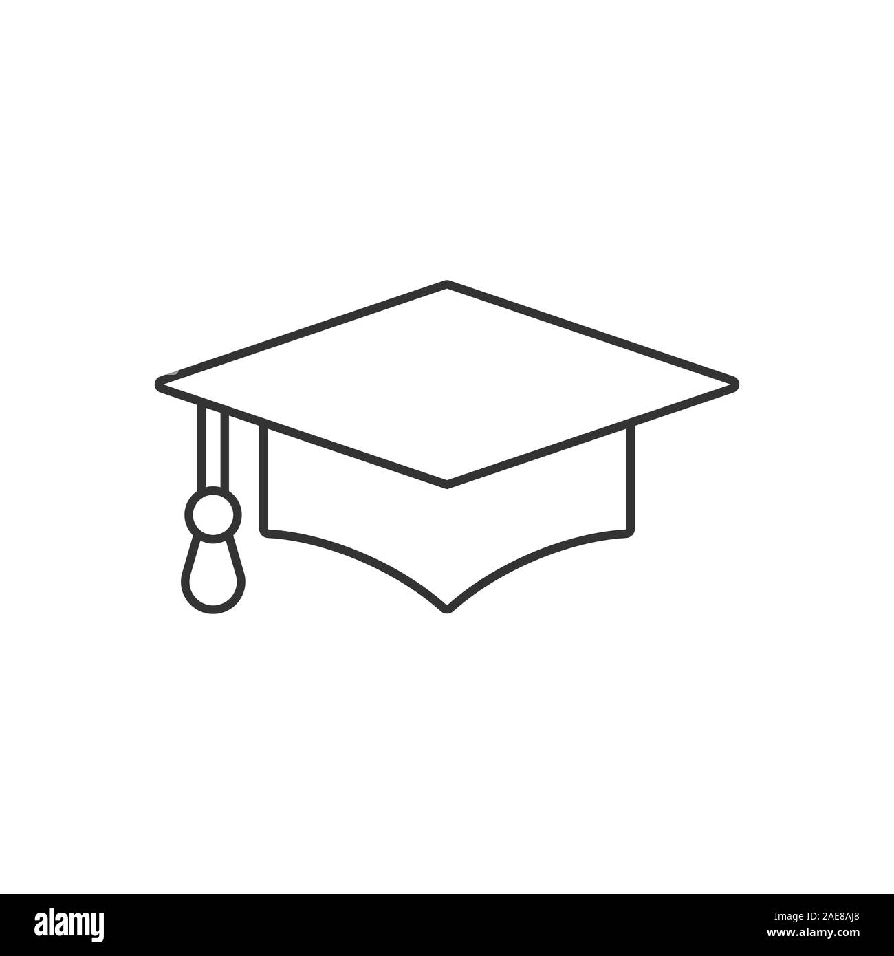 Graduation hat icon in flat style. Student cap vector illustration on white  isolated background. University business concept Stock Vector Image & Art -  Alamy
