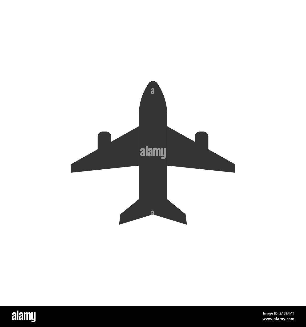 Plane icon in flat style. Airplane vector illustration on white ...