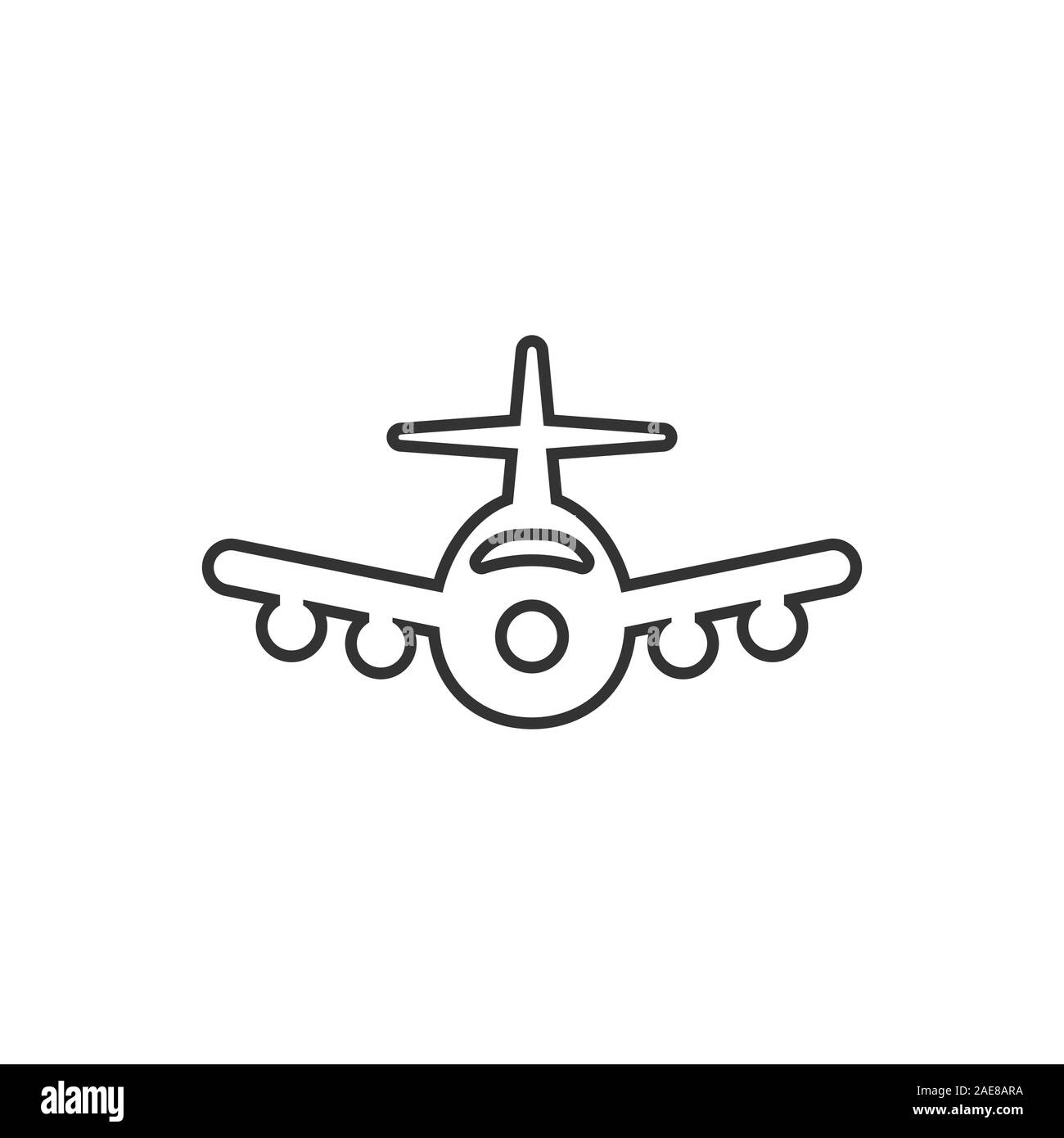Plane icon in flat style. Airplane vector illustration on white ...