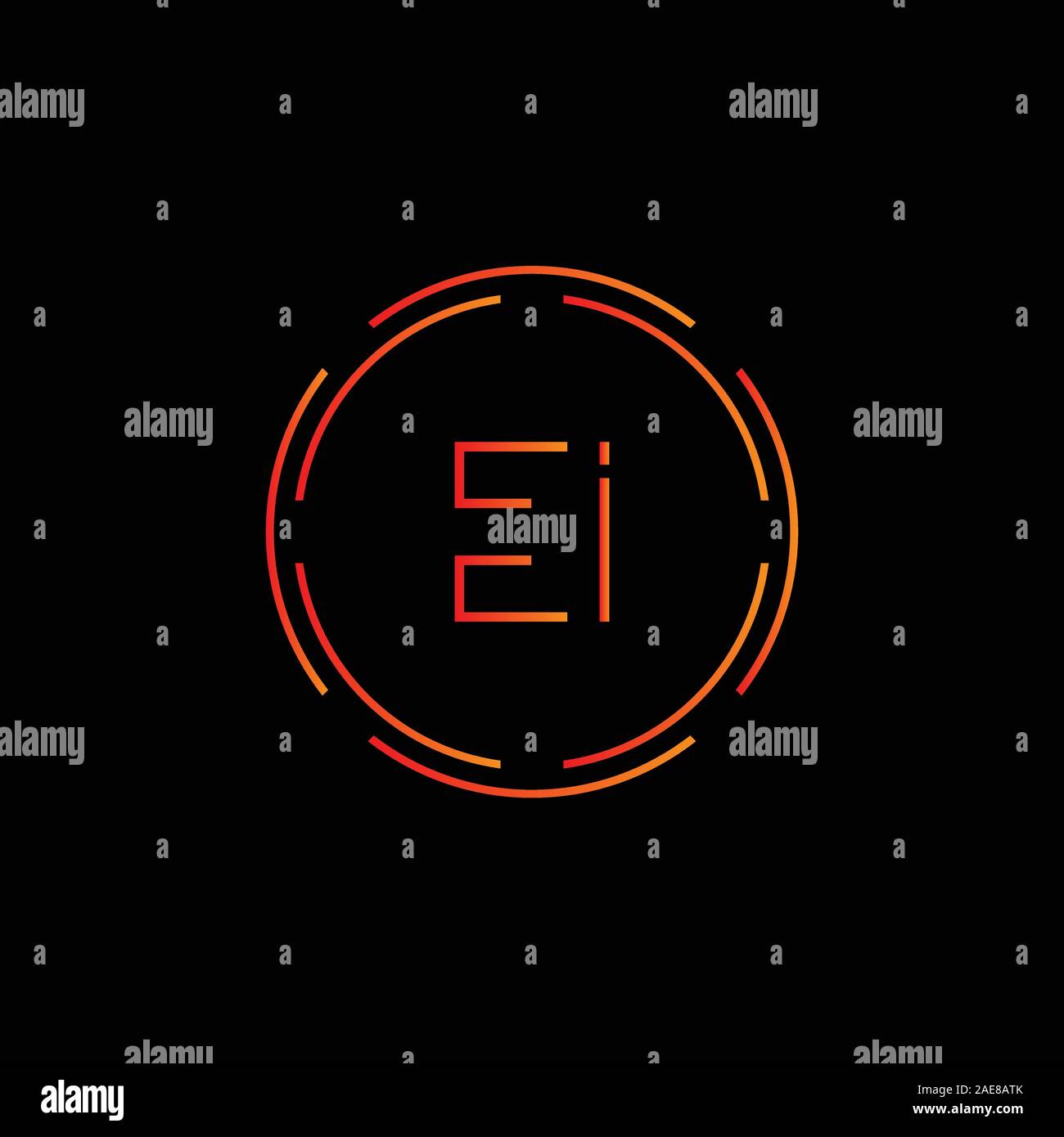 Initial EI Letter Linked Logo. Creative Letter EI Modern Business Logo Vector Template. Initial EI Logo Template Design Stock Vector
