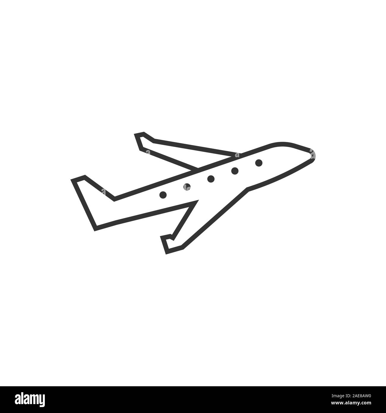 Plane icon in flat style. Airplane vector illustration on white ...