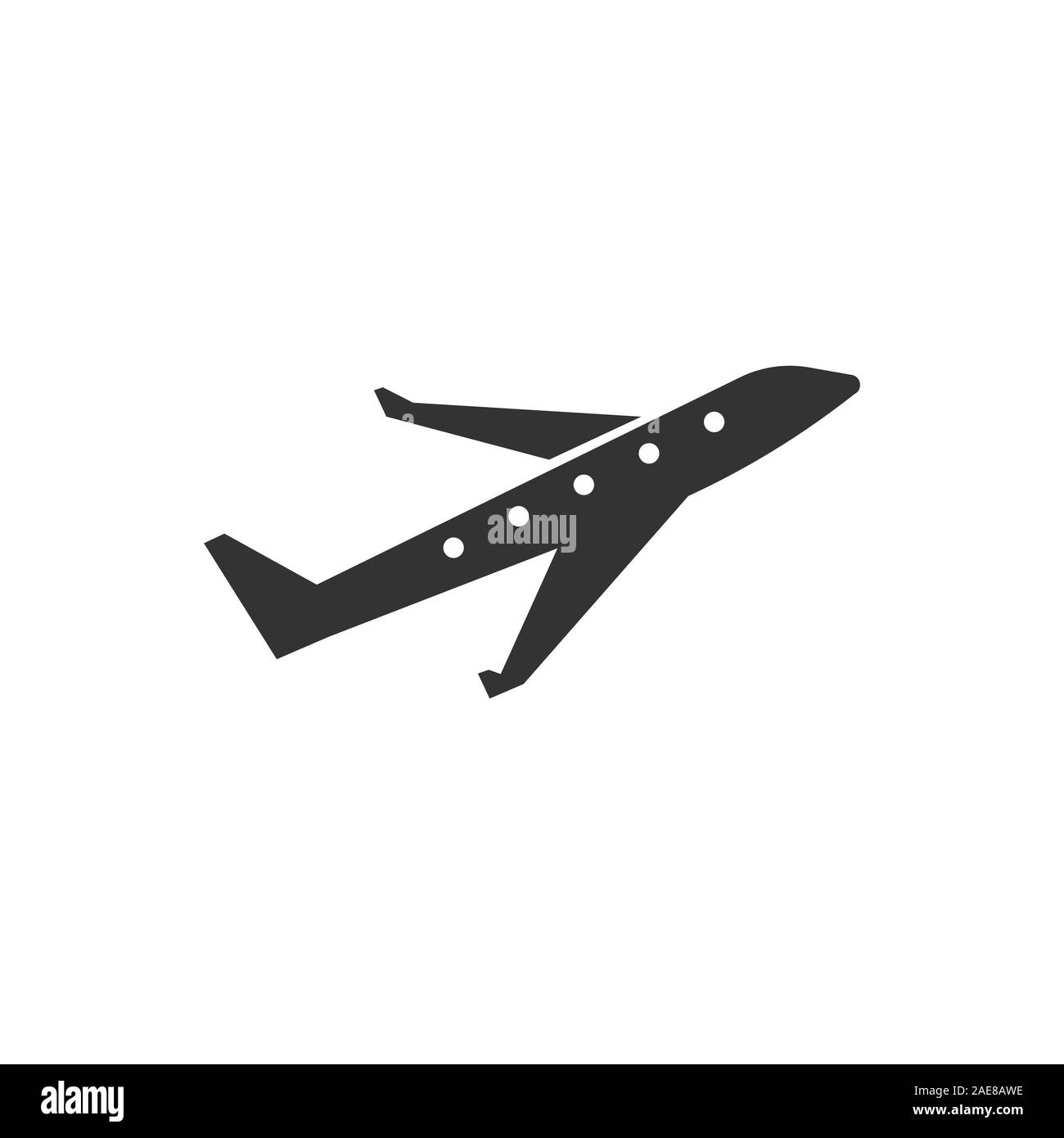 Plane icon in flat style. Airplane vector illustration on white ...