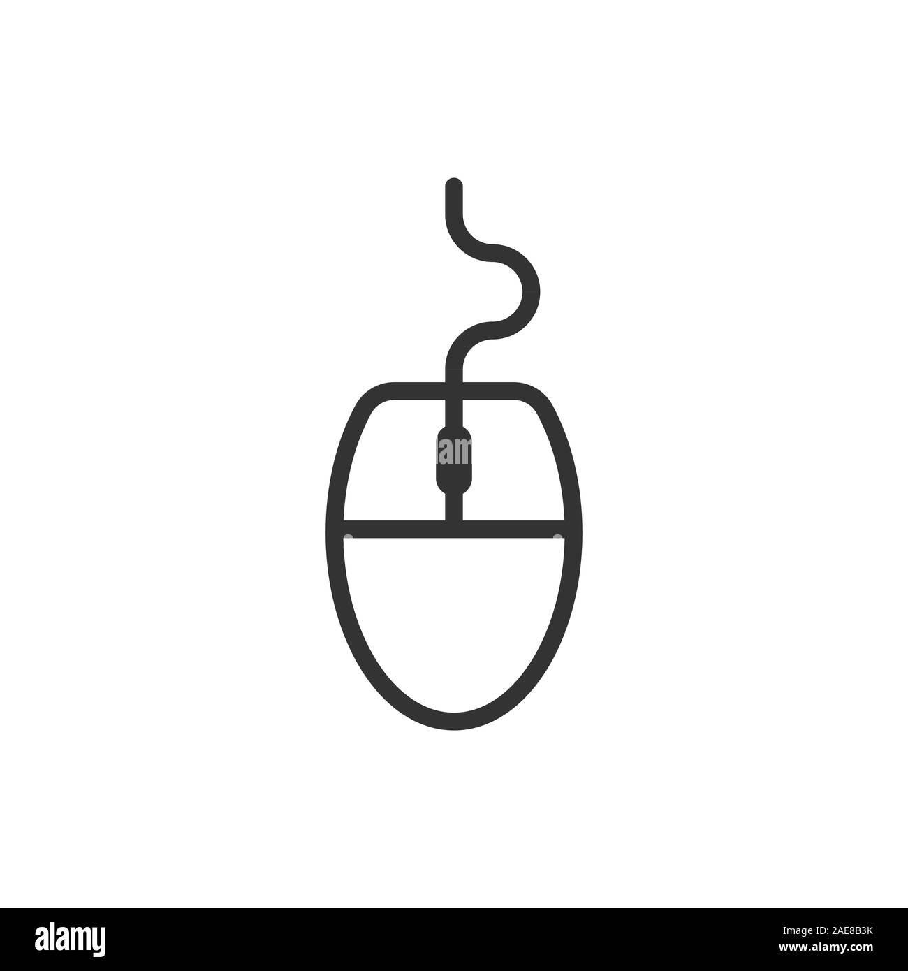 Computer mouse icon in flat style. Cursor vector illustration on white ...