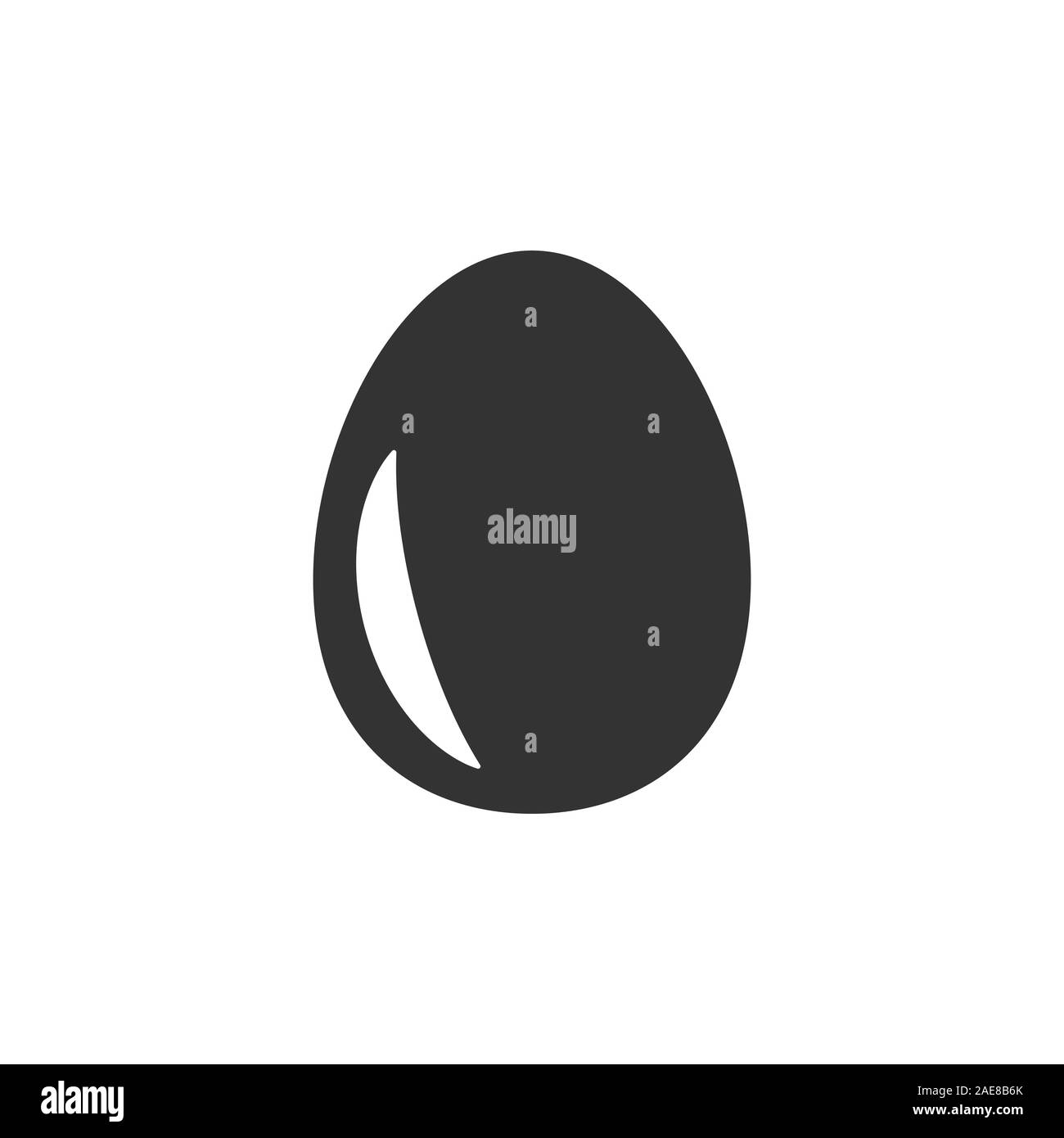 Egg icon in flat style. Breakfast vector illustration on white isolated background. Eggshell business concept. Stock Vector