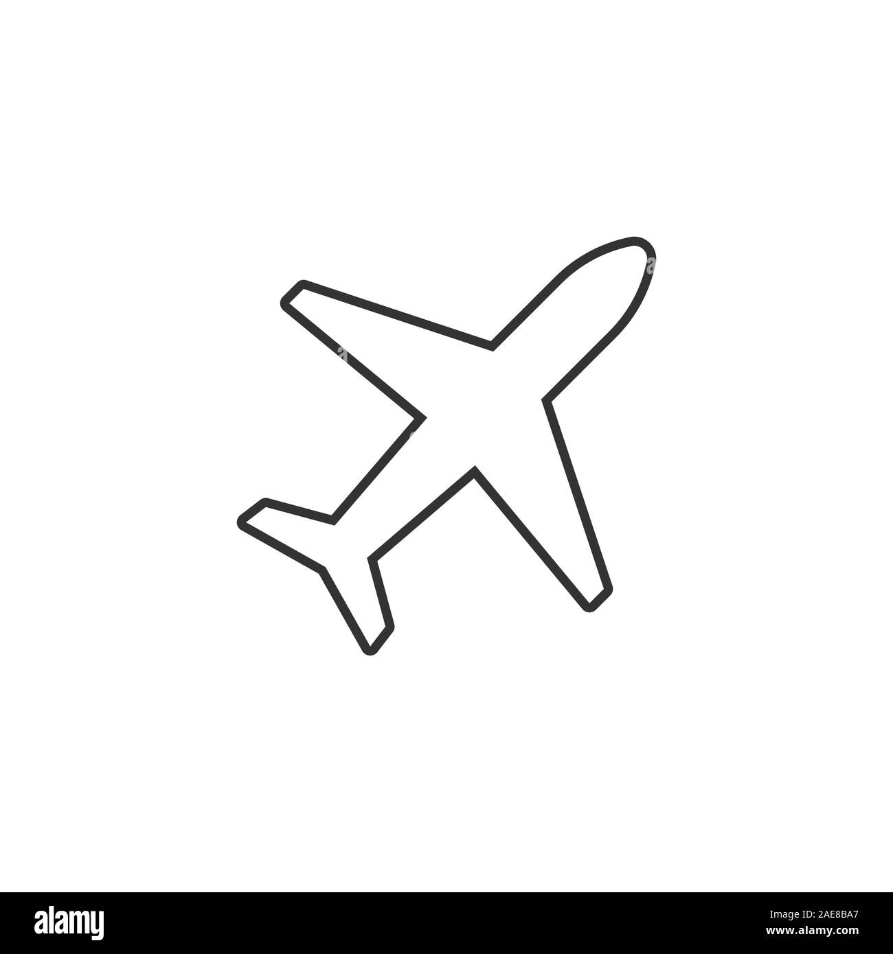 Plane icon in flat style. Airplane vector illustration on white isolated  background. Flight airliner business concept Stock Vector Image & Art -  Alamy