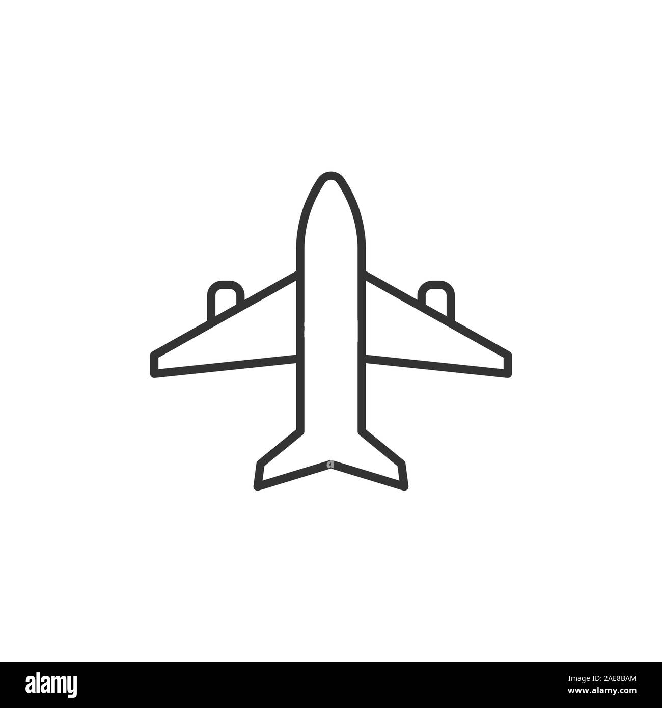Plane icon in flat style. Airplane vector illustration on white ...