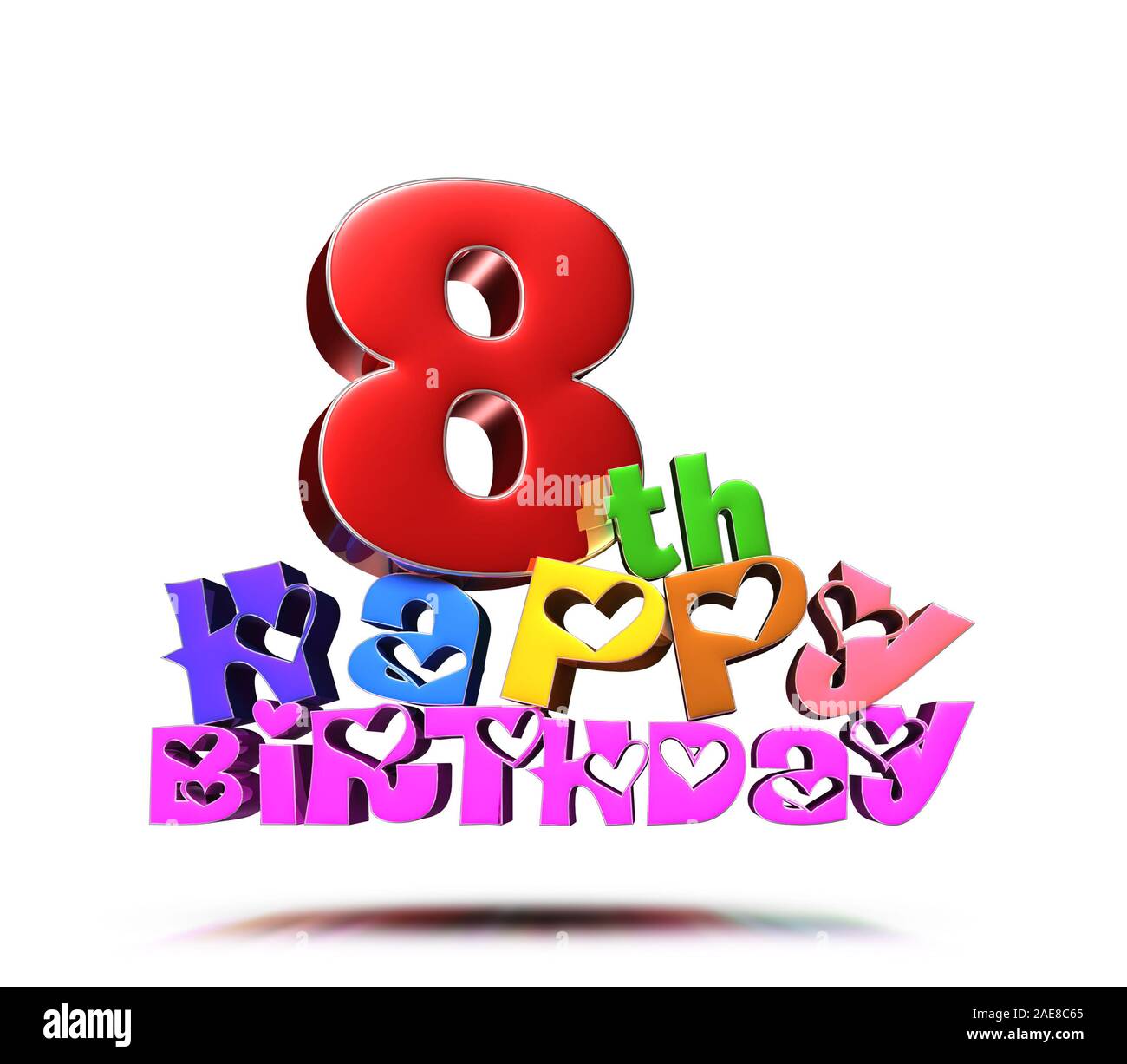 Happy 8th birthday hi-res stock photography and images - Alamy