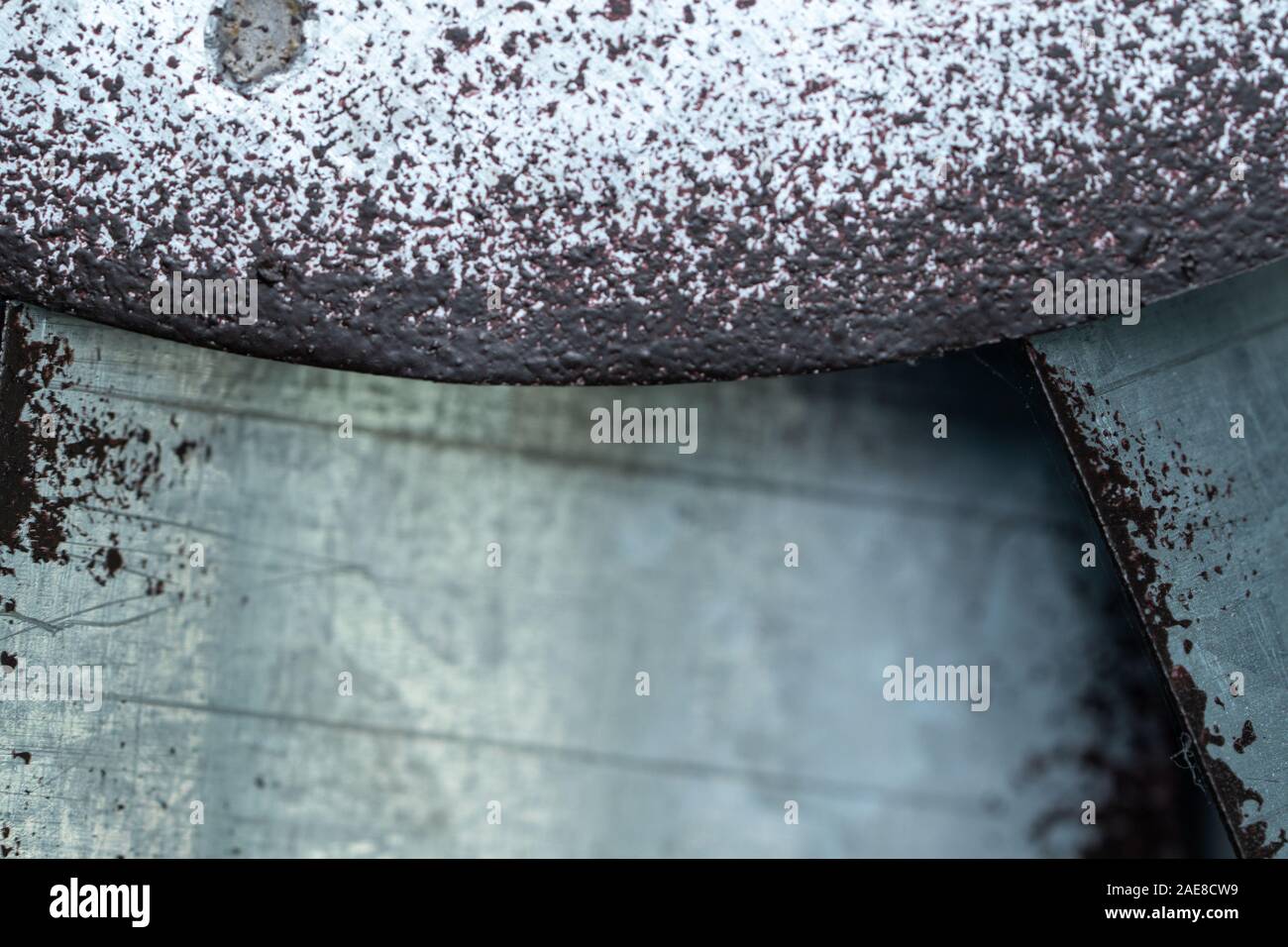 Old Rusted galvanized metal macro close up Stock Photo
