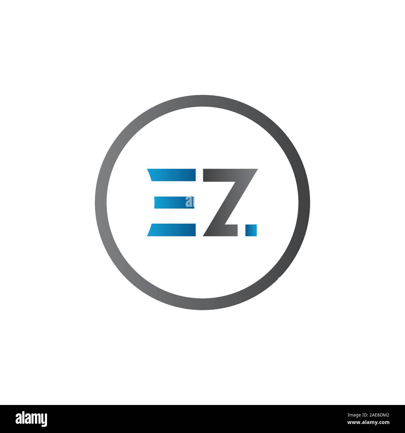 Initial EZ Letter Linked Logo. Creative Letter EZ Modern Business Logo