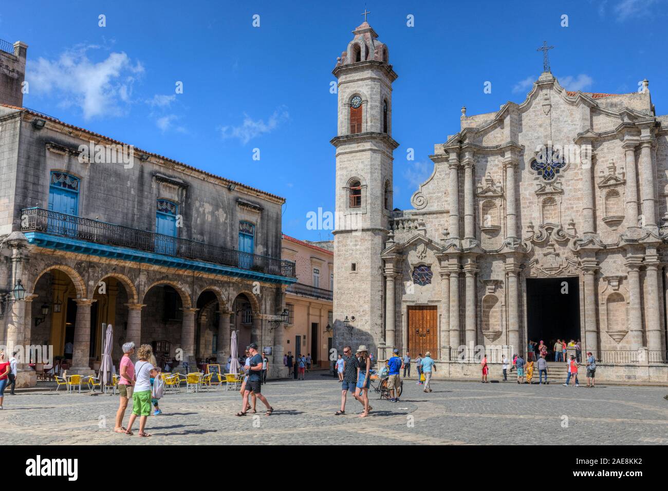 Catedral de La Habana, Old Havana, Cuba, North America Stock Photo