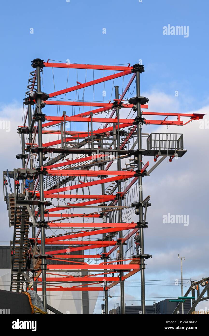 BIRMINGHAM, ENGLAND - DECEMBER 2019: Climbing frame at the Bear Grylls ...