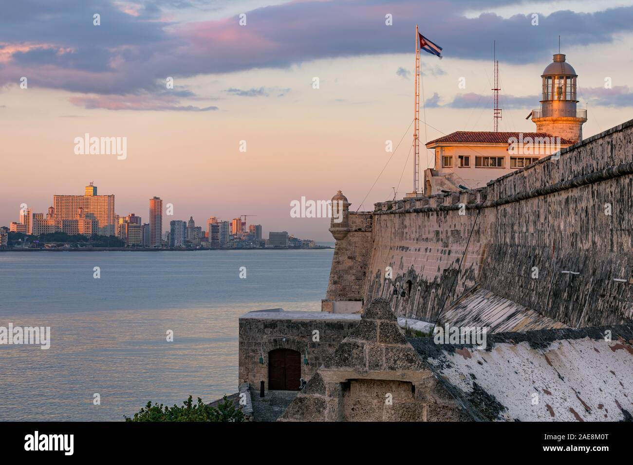 Castillo de los Tres Reyes del Morro, Havana, Cuba, North America Stock Photo