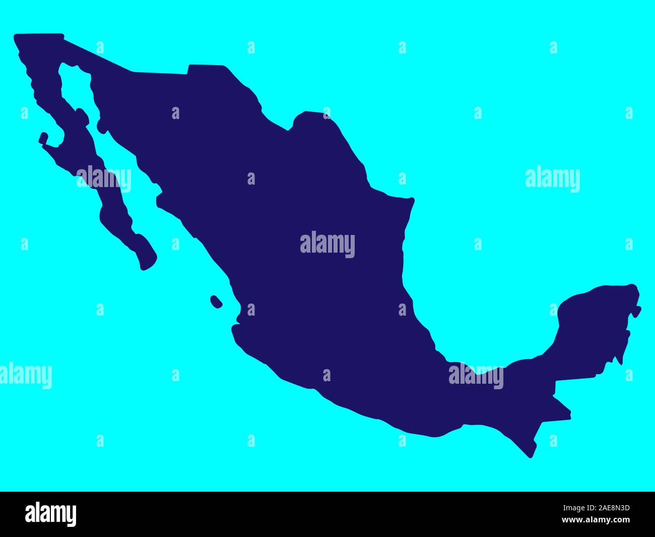 Mexico Map Silhouette Vector illustration Eps 10 Stock Vector Image ...