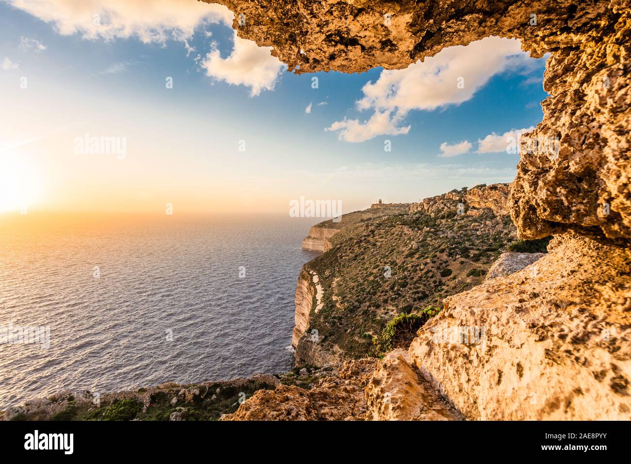 Sunset At Dingli Cliffs Malta Stock Photo Alamy