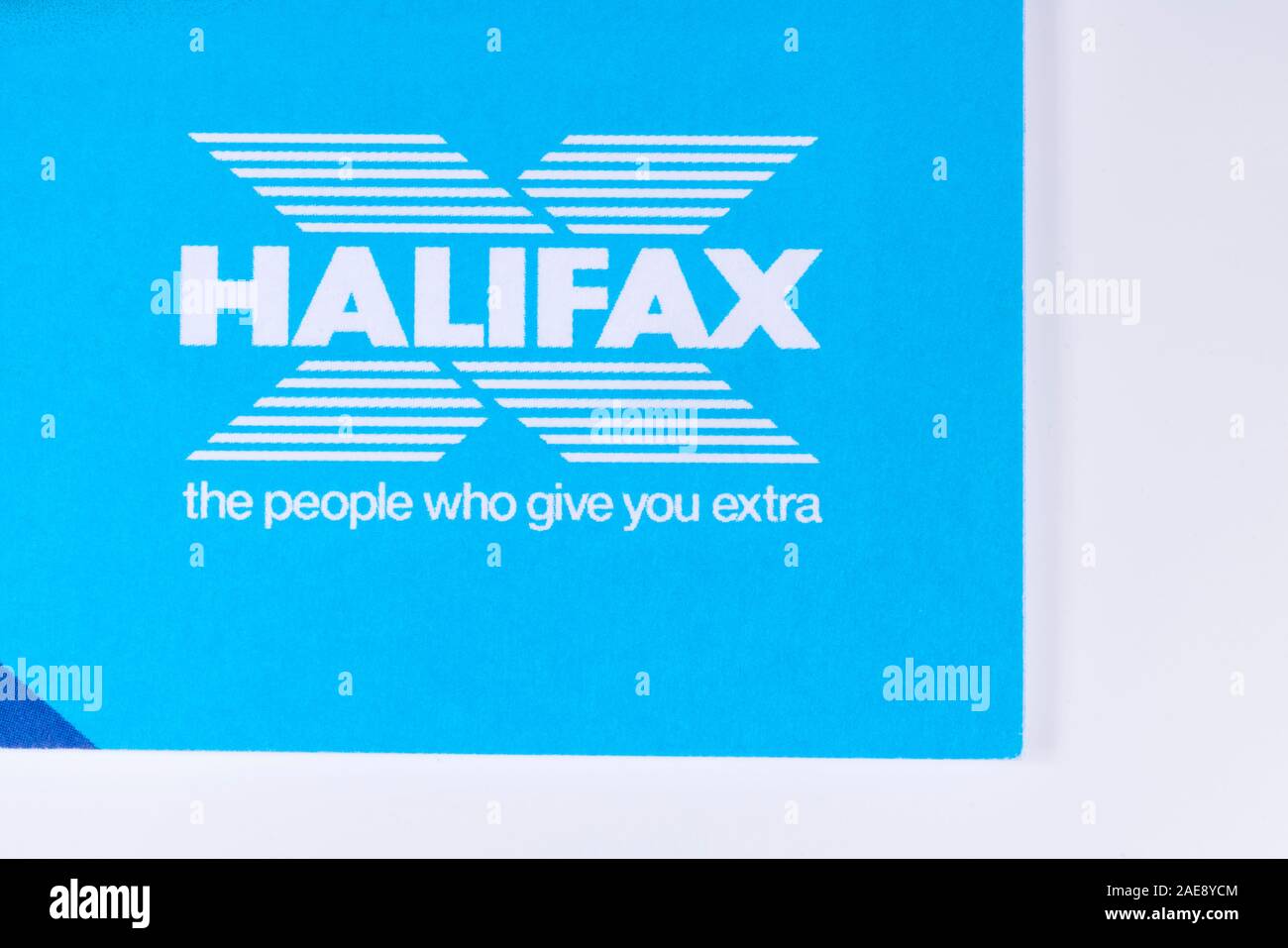 London Uk December 3rd 2019 Close Up Of The Halifax Bank Logo