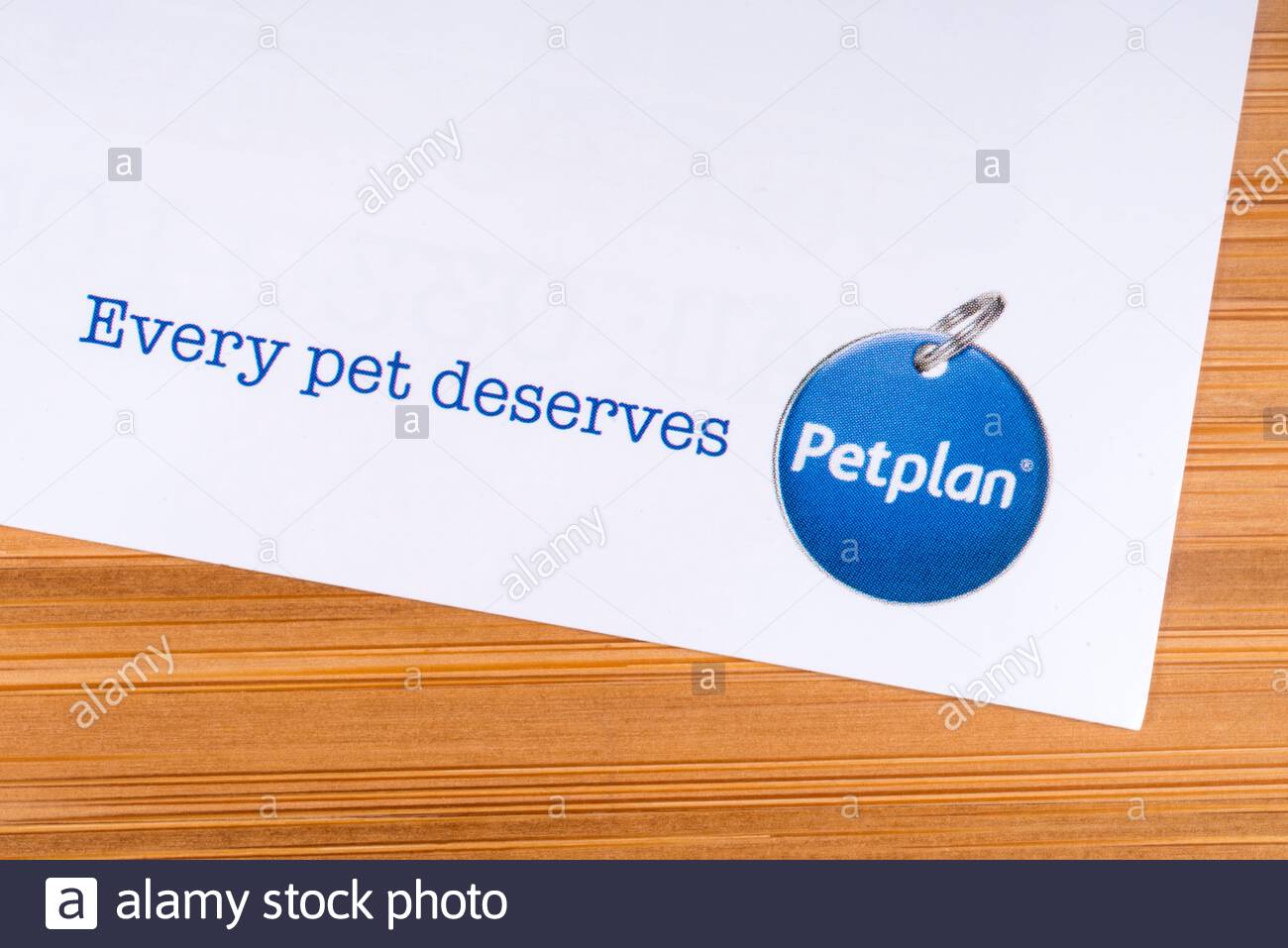 London Uk December 3rd 2019 Close Up Of The Petplan Logo