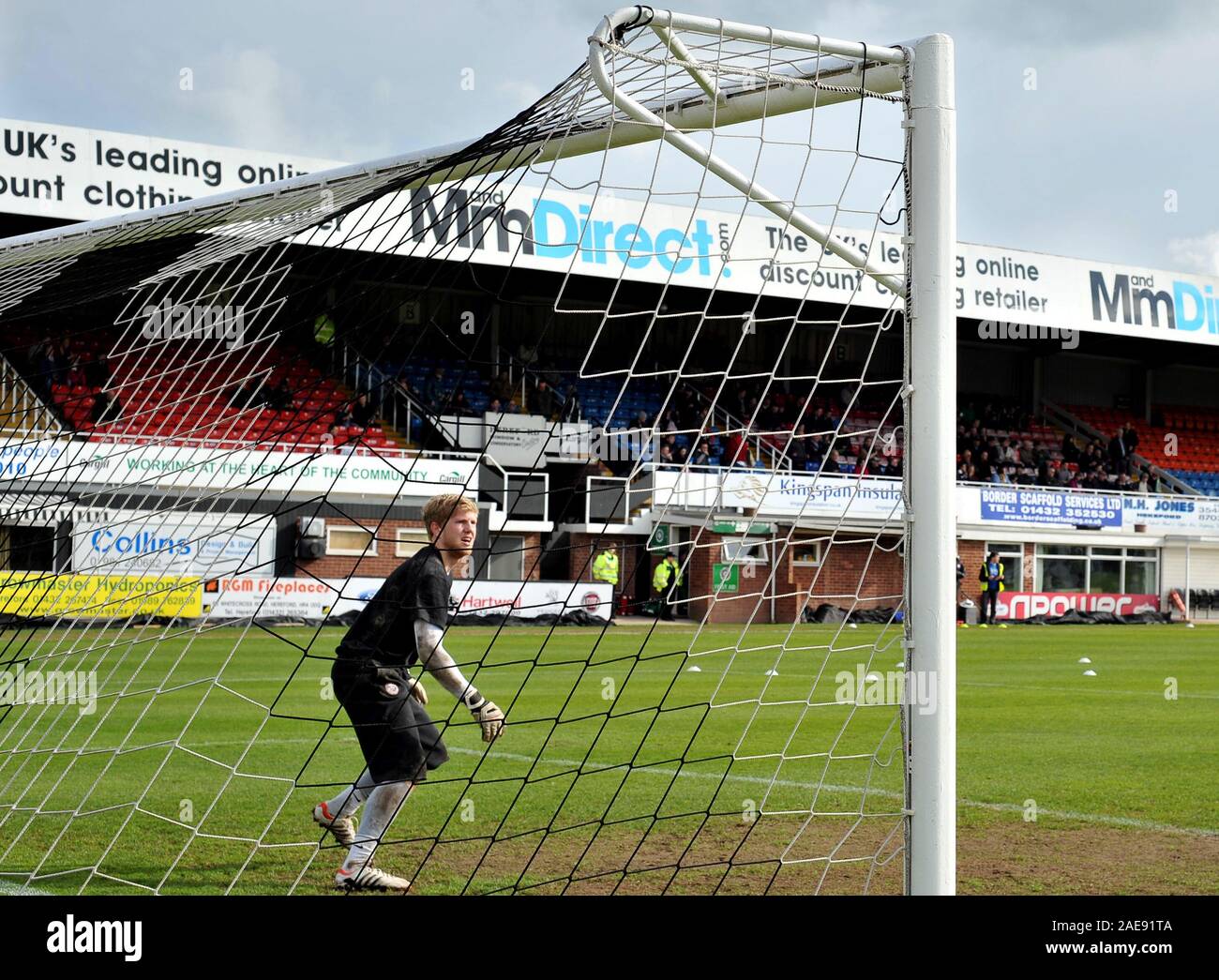 17th March 2012. Soccer - npower League 2 Hereford United Vs Southend United. Ronnie Radford's infamous top corner.  Photographer: Paul Roberts/OneUpTop/Alamy. Stock Photo