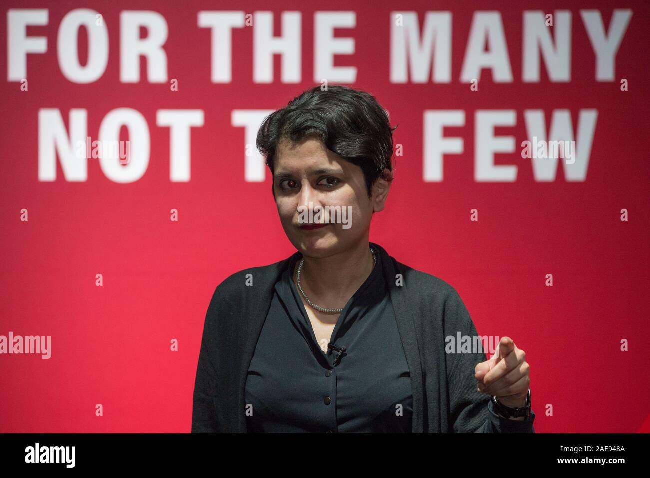 Glasgow, UK. 7 December 2019.  Pictured: Baroness Shami Chakrabarti CBE, PC. Scottish Labour Party Election Rally at the Innovation and Technology Building at Strathclyde University, Glasgow. Stock Photo
