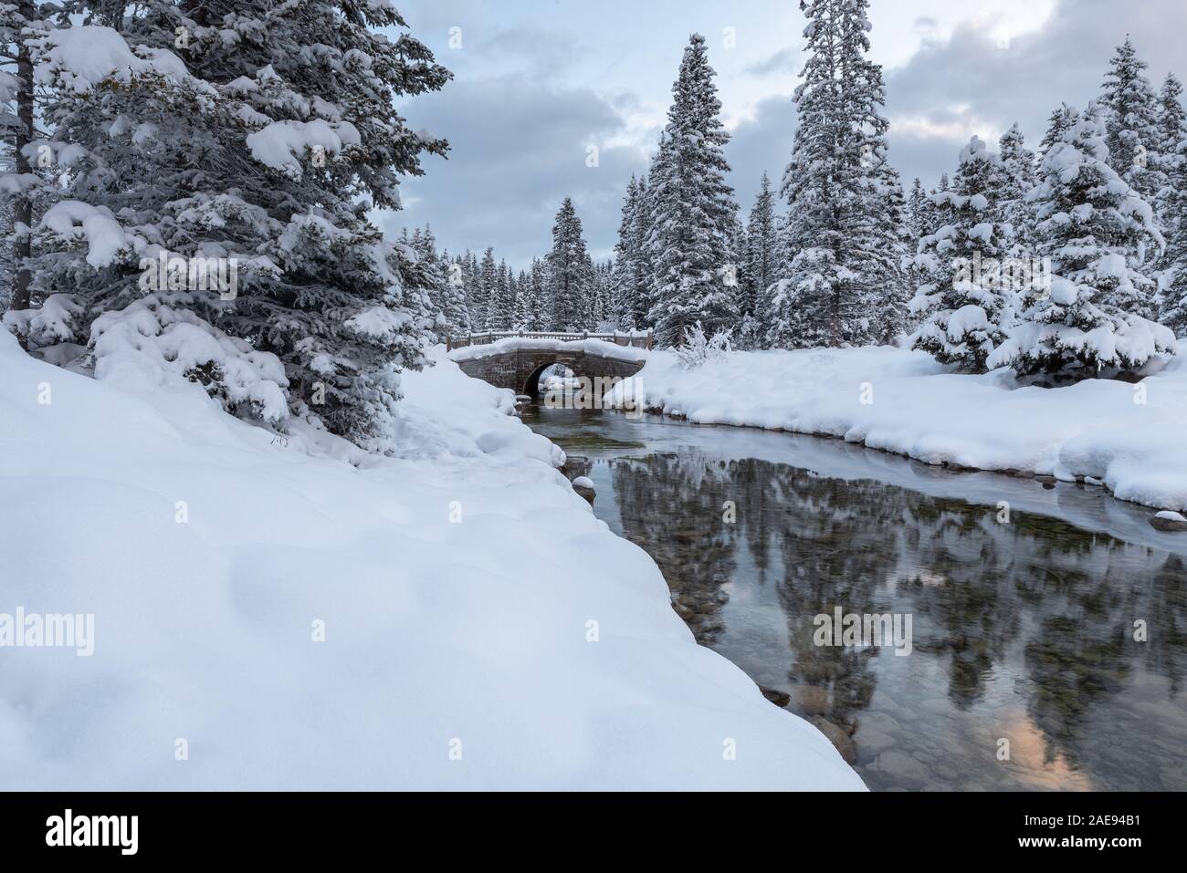 Winter at Lake Louise in Banff National Park, Alberta, Canada Stock ...