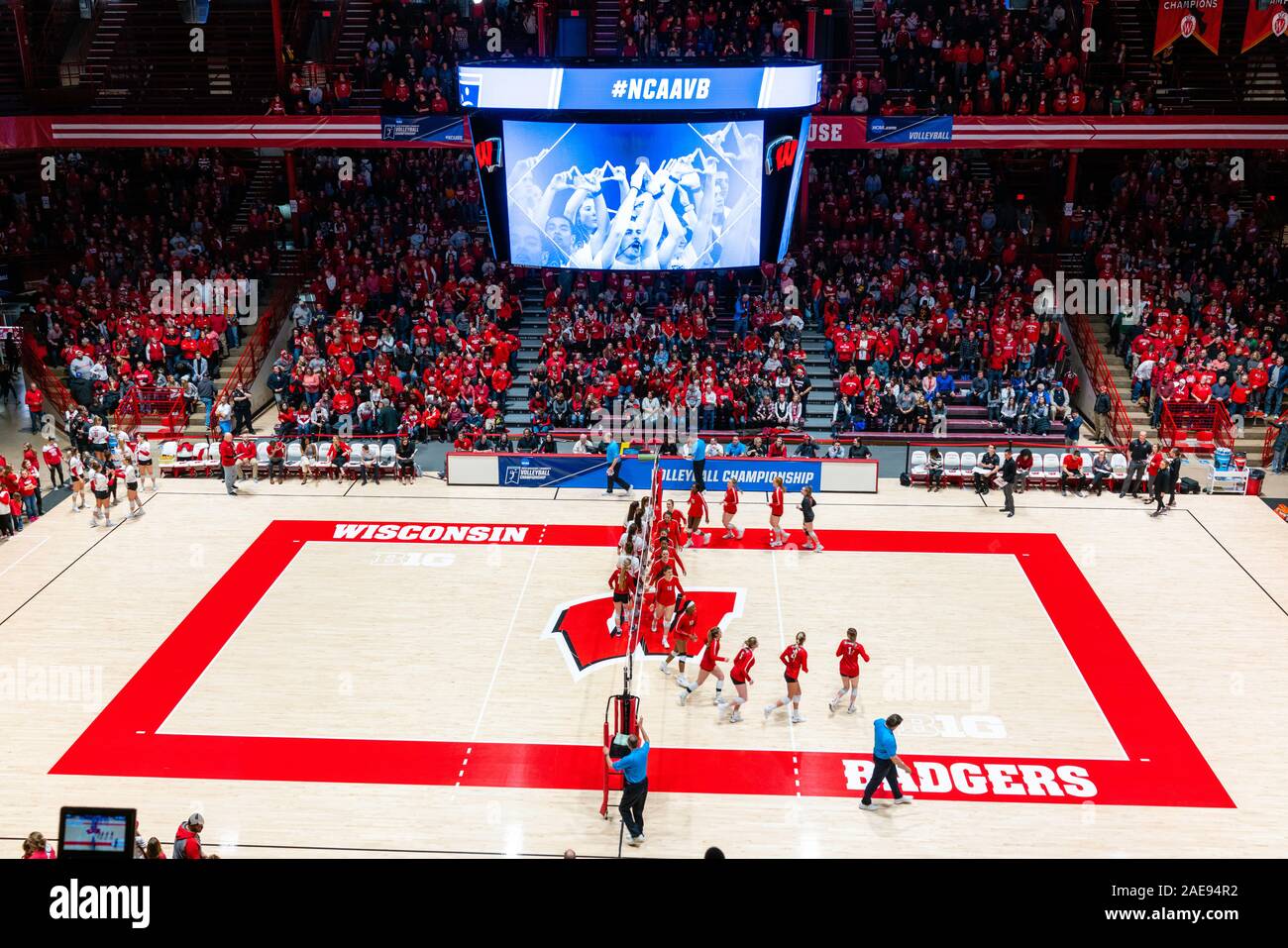 The University of WisconsinMadison women's volleyball team plays the