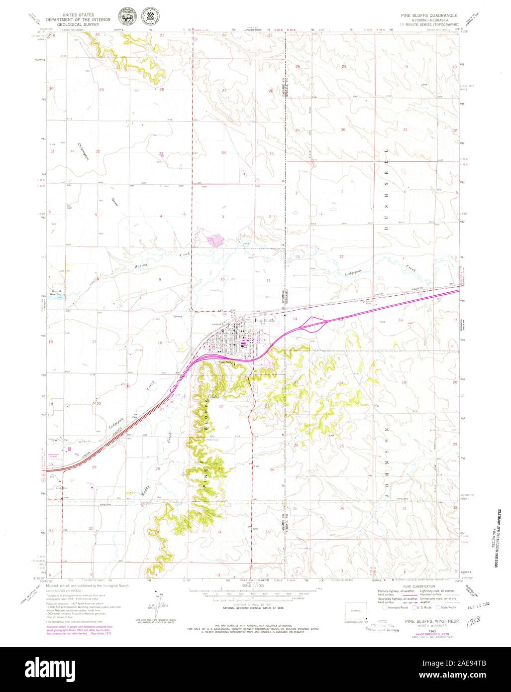 Map of pine bluffs hires stock photography and images Alamy