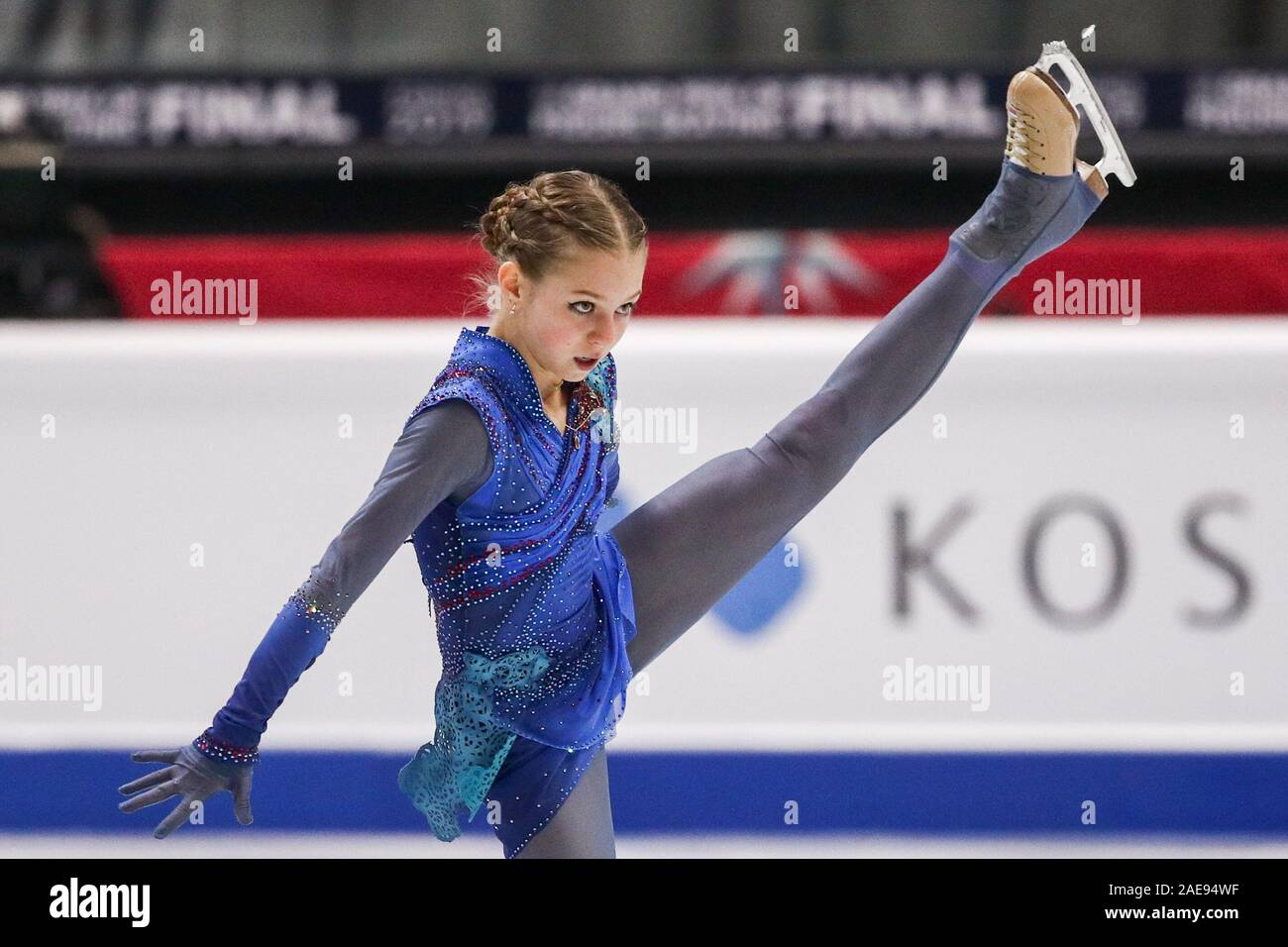 Turin, Italy. 07th Dec, 2019. TURIN, ITALY - DECEMBER 7, 2019: Figure skater  Alexandra Trusova of Russia performs during a ladies' free skating event at  the 2019-20 ISU Grand Prix of Figure