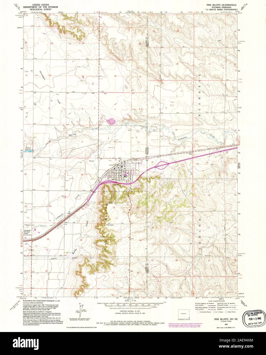 Map of pine bluffs hires stock photography and images Alamy