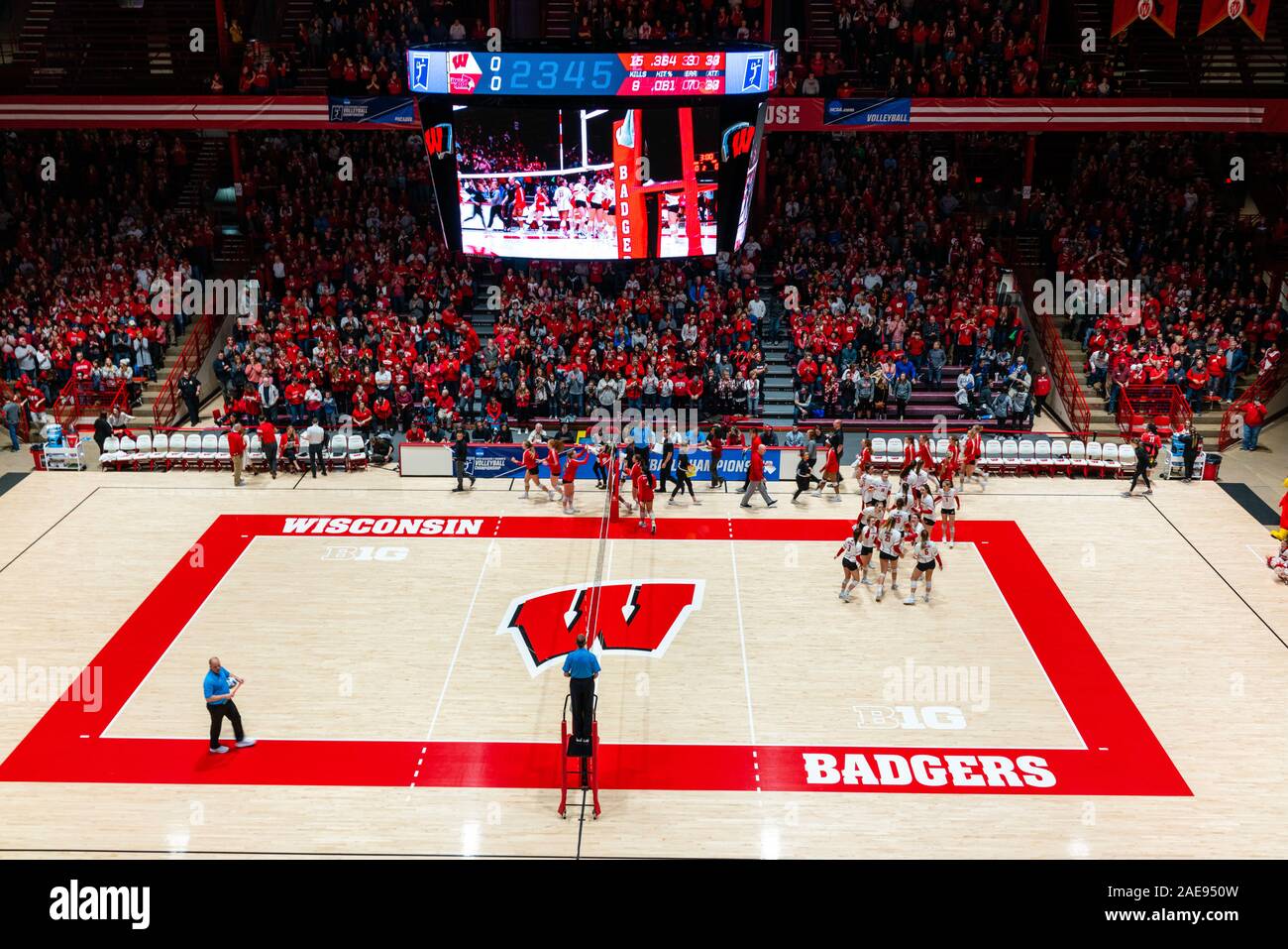The University of WisconsinMadison women's volleyball team plays the